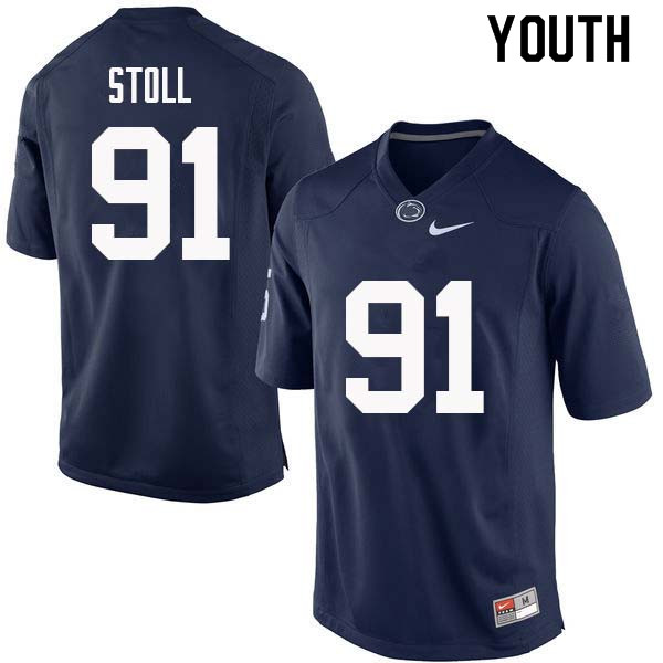 NCAA Nike Youth Penn State Nittany Lions Chris Stoll #91 College Football Authentic Navy Stitched Jersey CEC7798SS